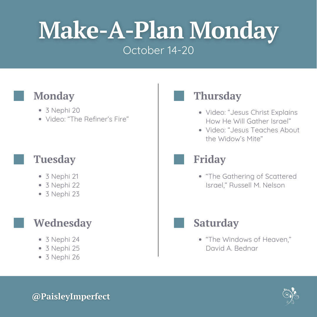 Make-a-Plan Monday | October 14-20